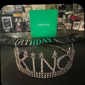 🆕 Birthday KING Crown and Sash